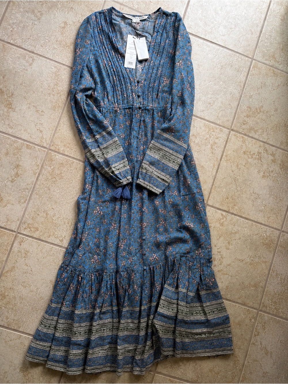 Veronica Beard NWT Kameya Dress |Nottingham Blue | Size M - Picture 2 of 7